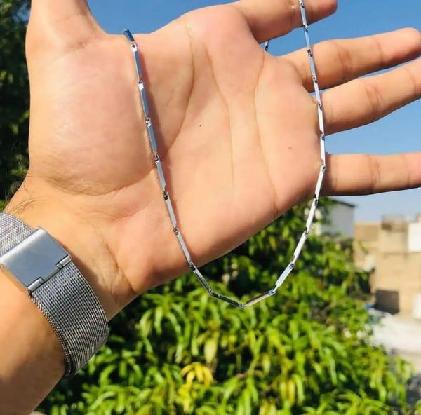 Rice Style Stainless Chain Necklace For Boys And Girls